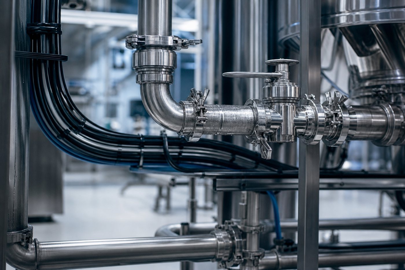 Illustrative stainless production floor detail (temporary)